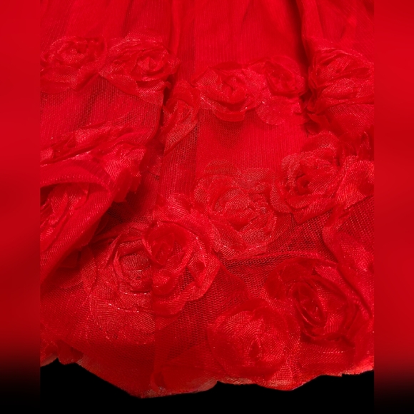 NWT Blueberi Boulevard size 18M red dress/white leggings 2 piece - Picture 4 of 13